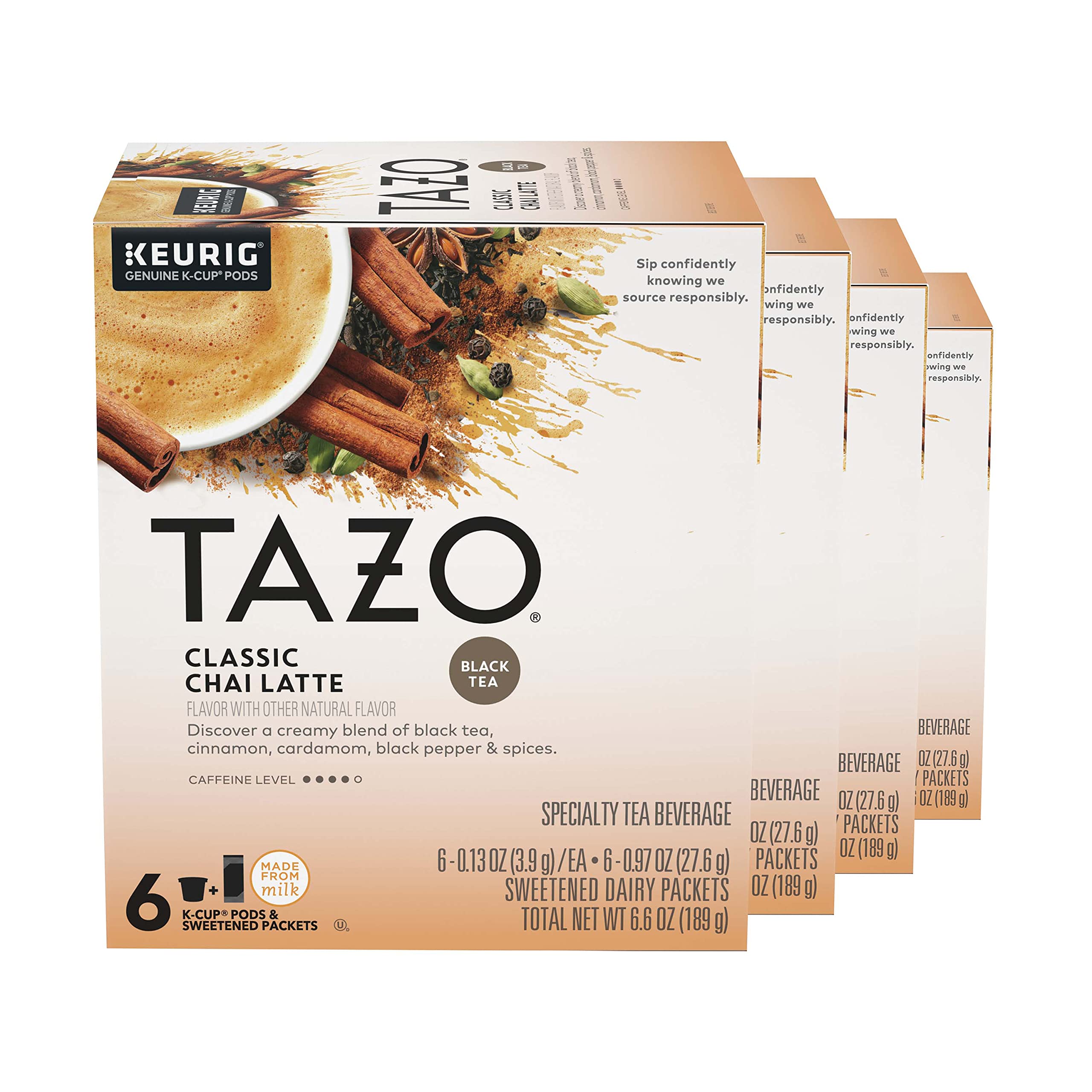 Amazon.com : Tazo K-Cup for Keurig Brewers, Classic Chai Latte, 6